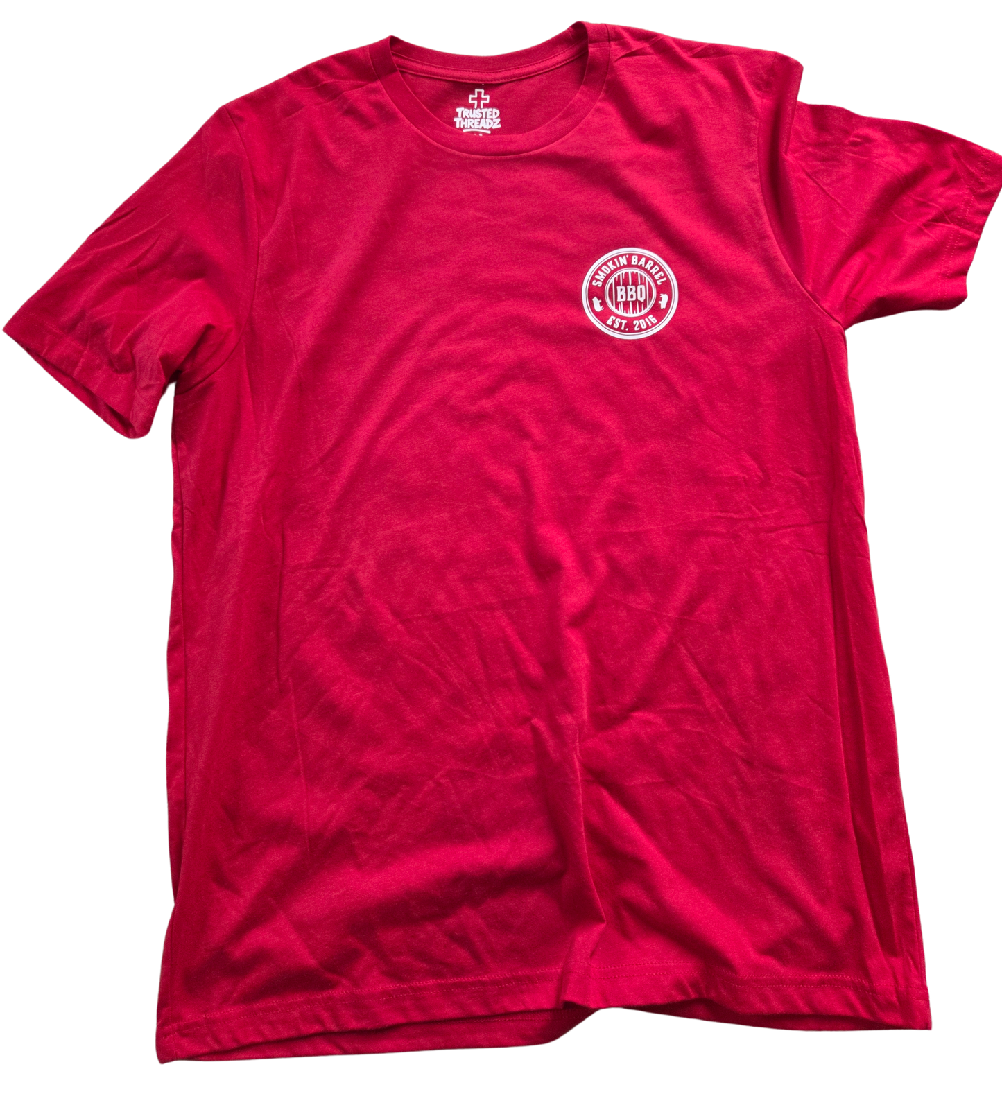 A Pig, A Chicken & Cow at Smokin' Barrel BBQ short sleeve t-shirt